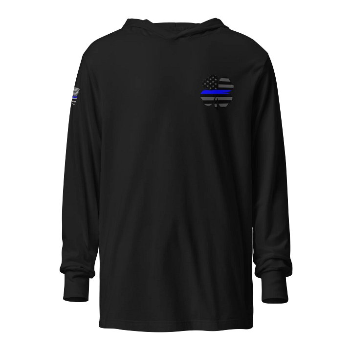 BLUE LINE FLAG - Long Sleeve Hooded Tee product image (2)