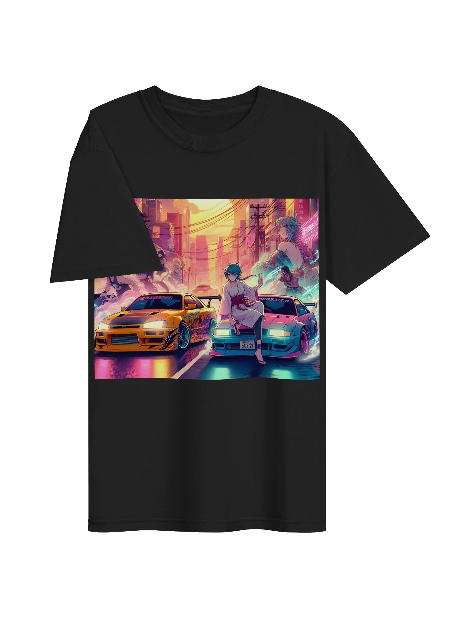 Cyberpunk Street Race Anime T-Shirt product image (10)