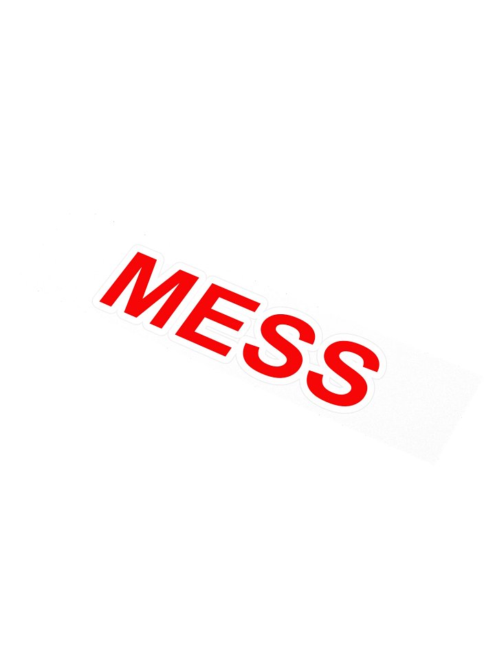 Mess Bumper Sticker product image (1)