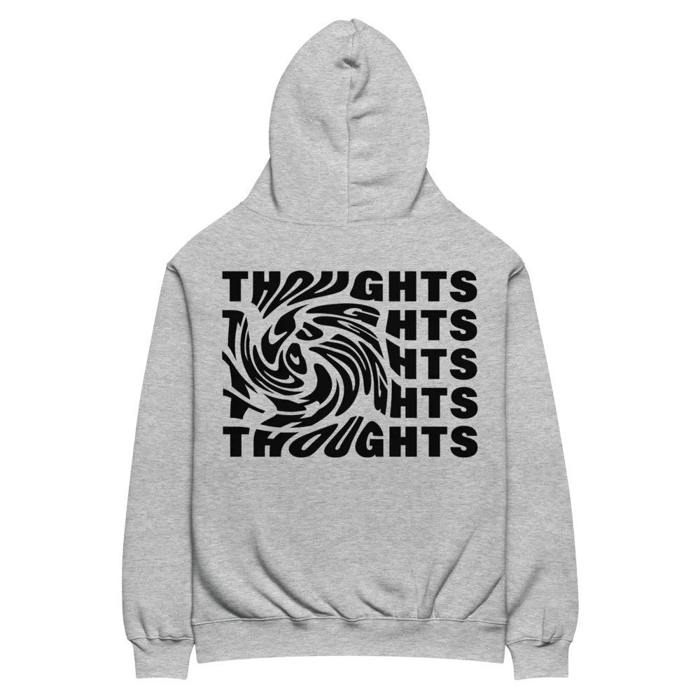 Thoughts Oversized Hoodie Back Graphic Black Text product image (4)