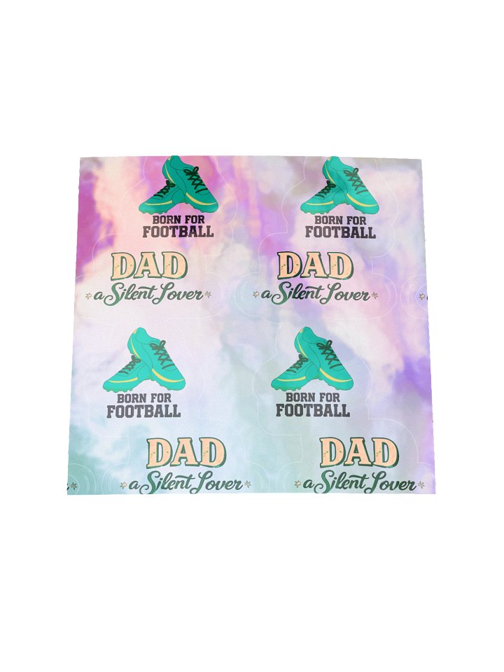 Football Cleats & Dad Typography Holographic Sticker Sheet product image (2)