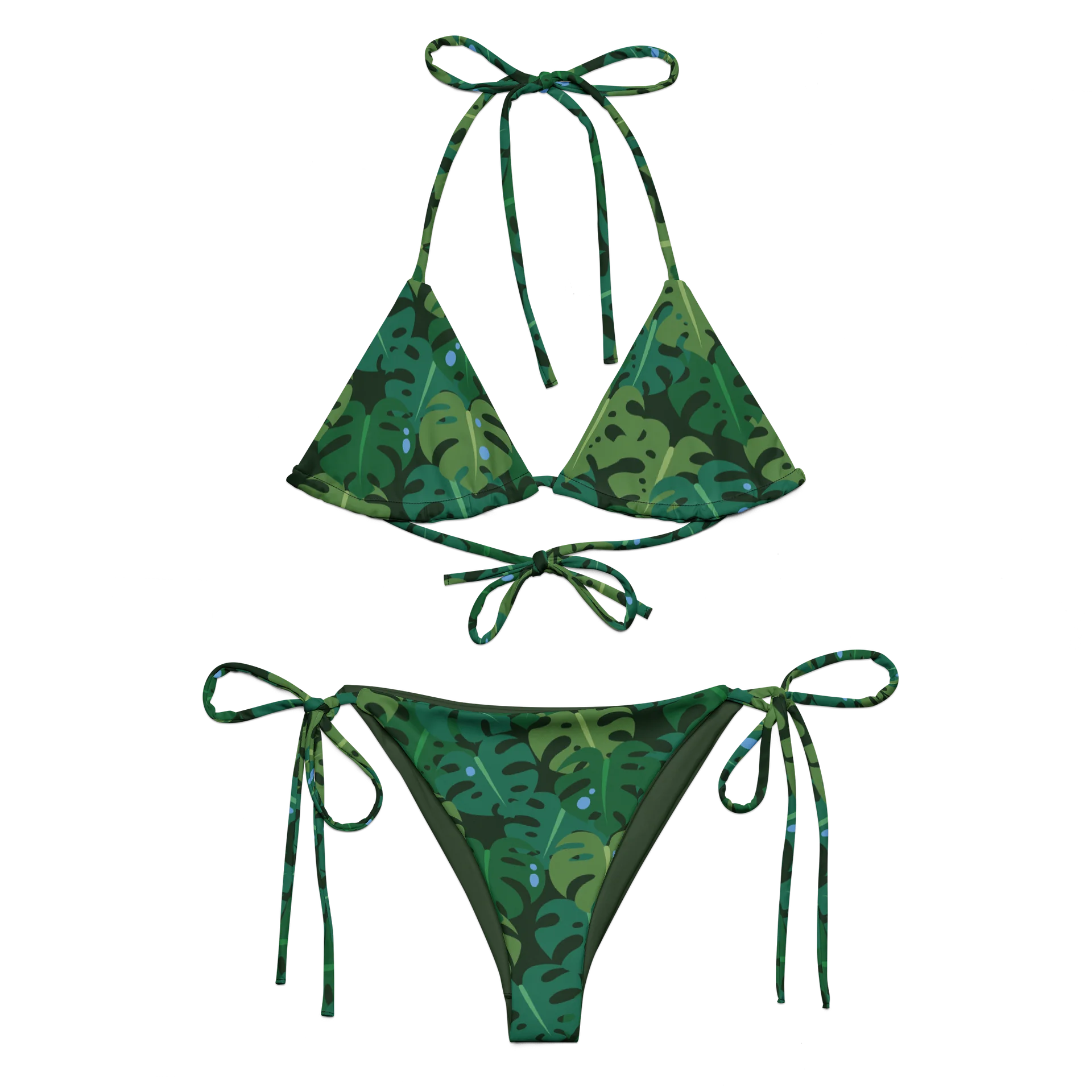 Jungle Leaves String Bikini product image (1)