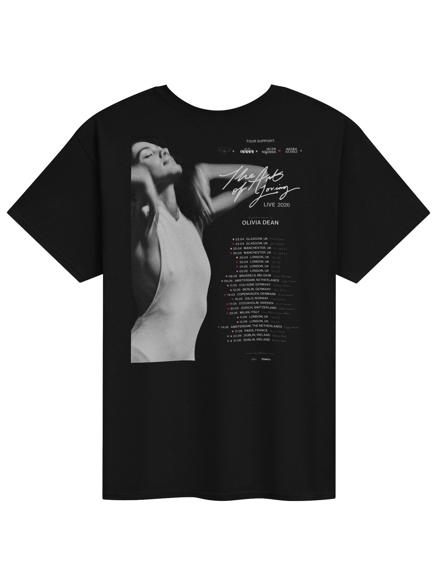 Olivia Dean The Art of Loving Tour Merch Tshirt product image (2)