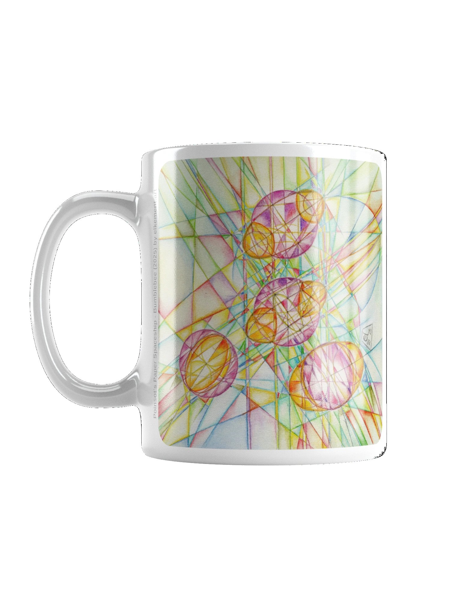 Poinsot's Paper Spaceship 3+4 - Gyroscope Physics Geometric Drawings Mug product image (4)
