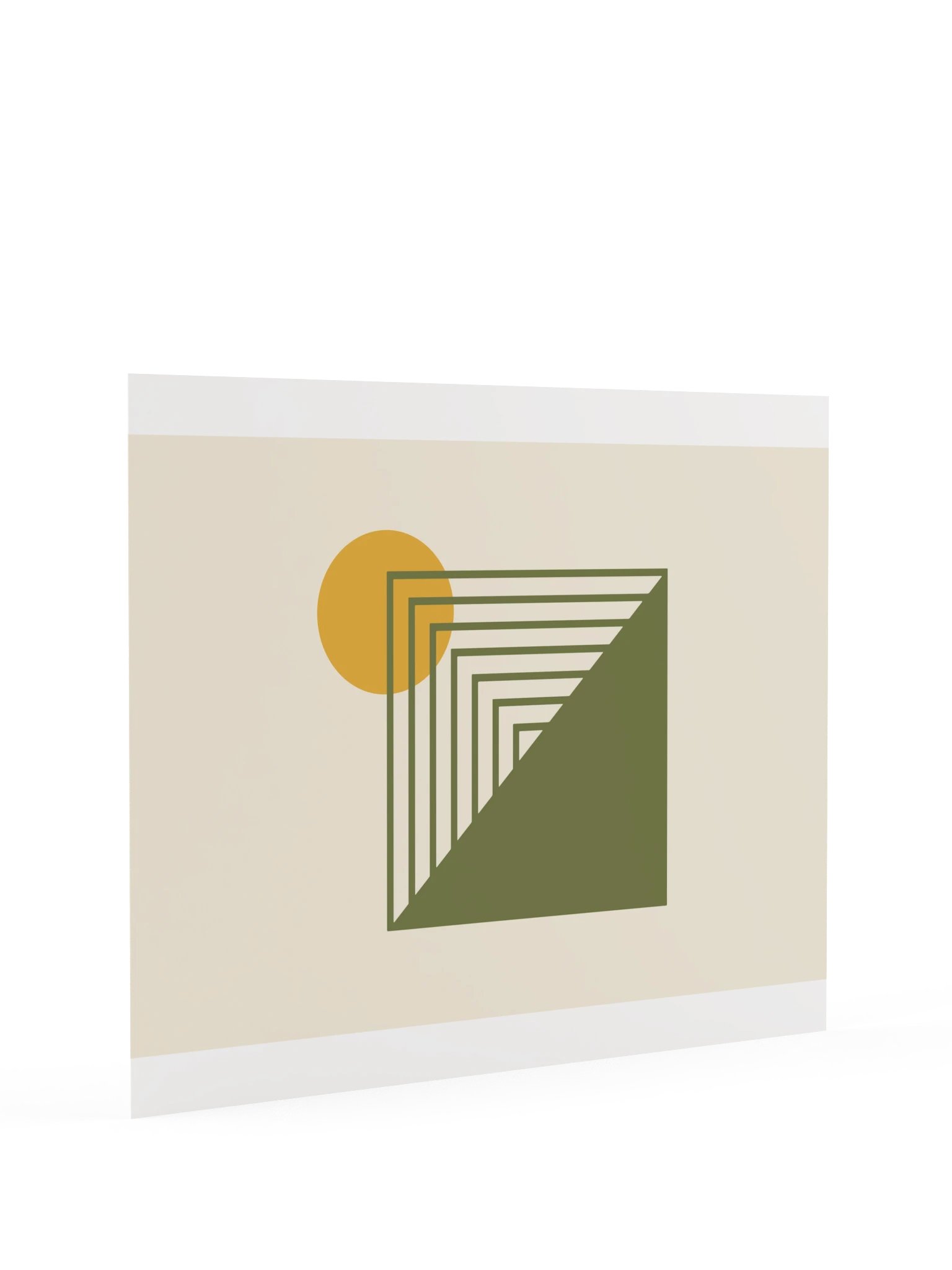 Mustard Sun Geometric Print | Retro Bathroom Wall Art product image (9)
