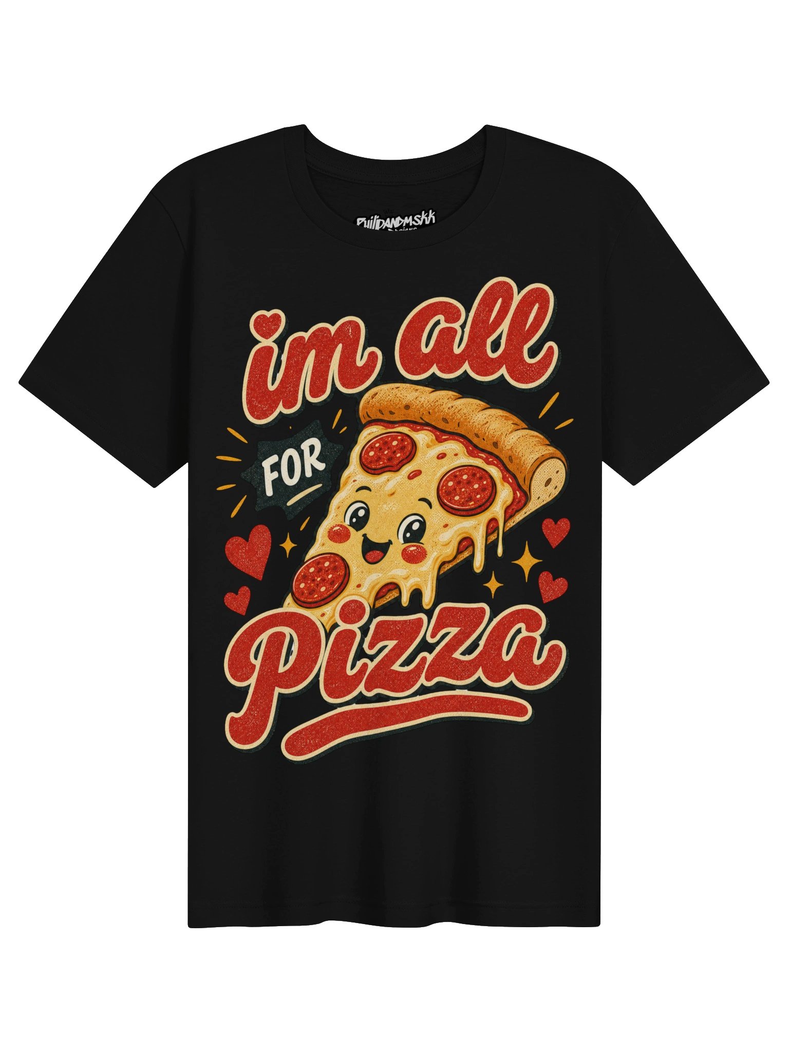 In All for Pizza Cute Cartoon Tee product image (3)