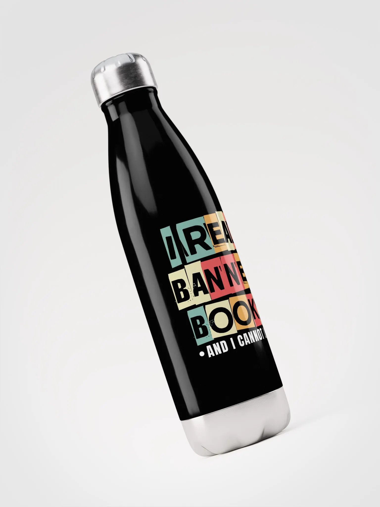 I Read Banned Books Metal Water Bottle product image (3)