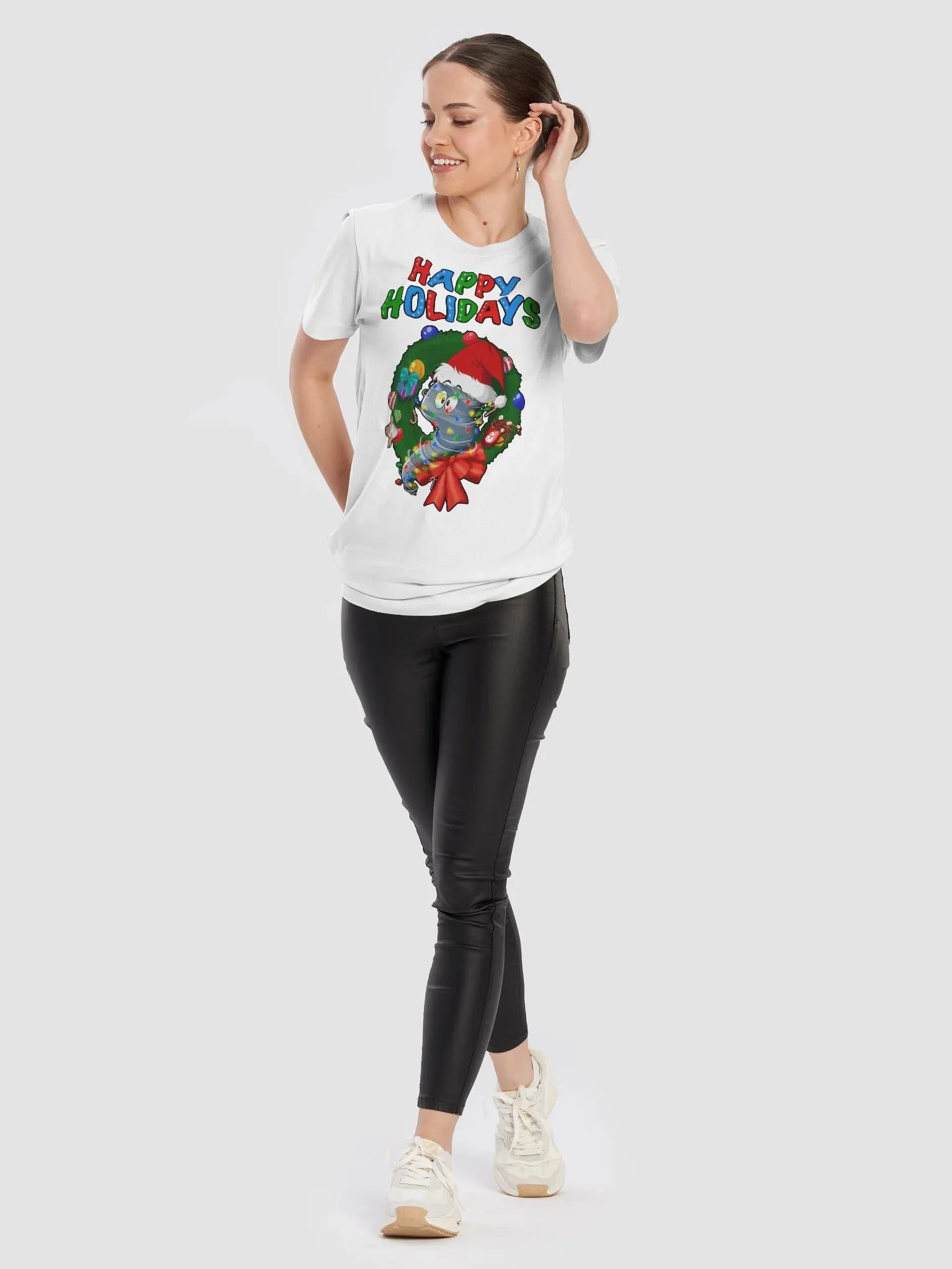 Happy Holidays T-Shirt + Sleeve Logo product image (67)