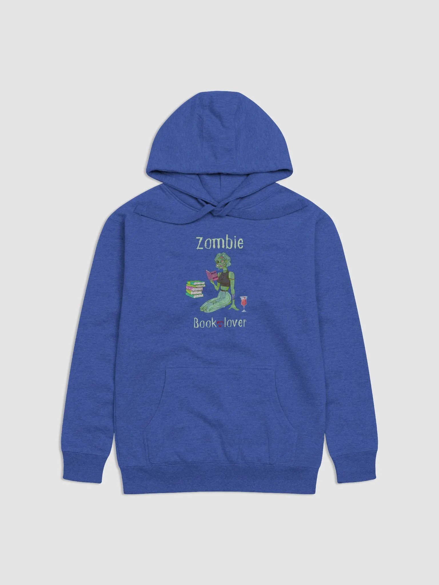 Zombie Book Lover - Royal Blue Unisex Hoodie product image (1)