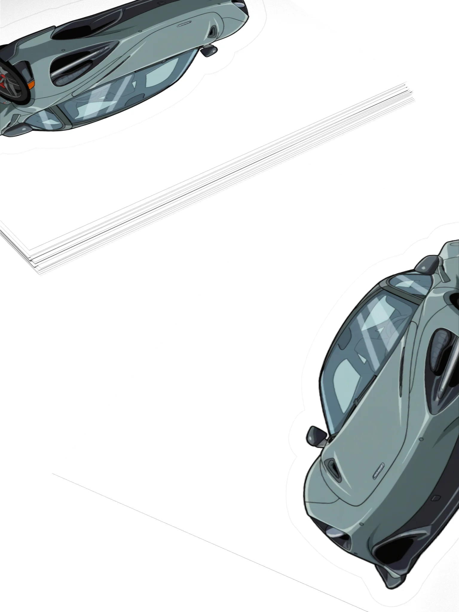 Polaris Blue McLaren 720S Sticker (Retro, Sketch, Silhouette) product image (12)