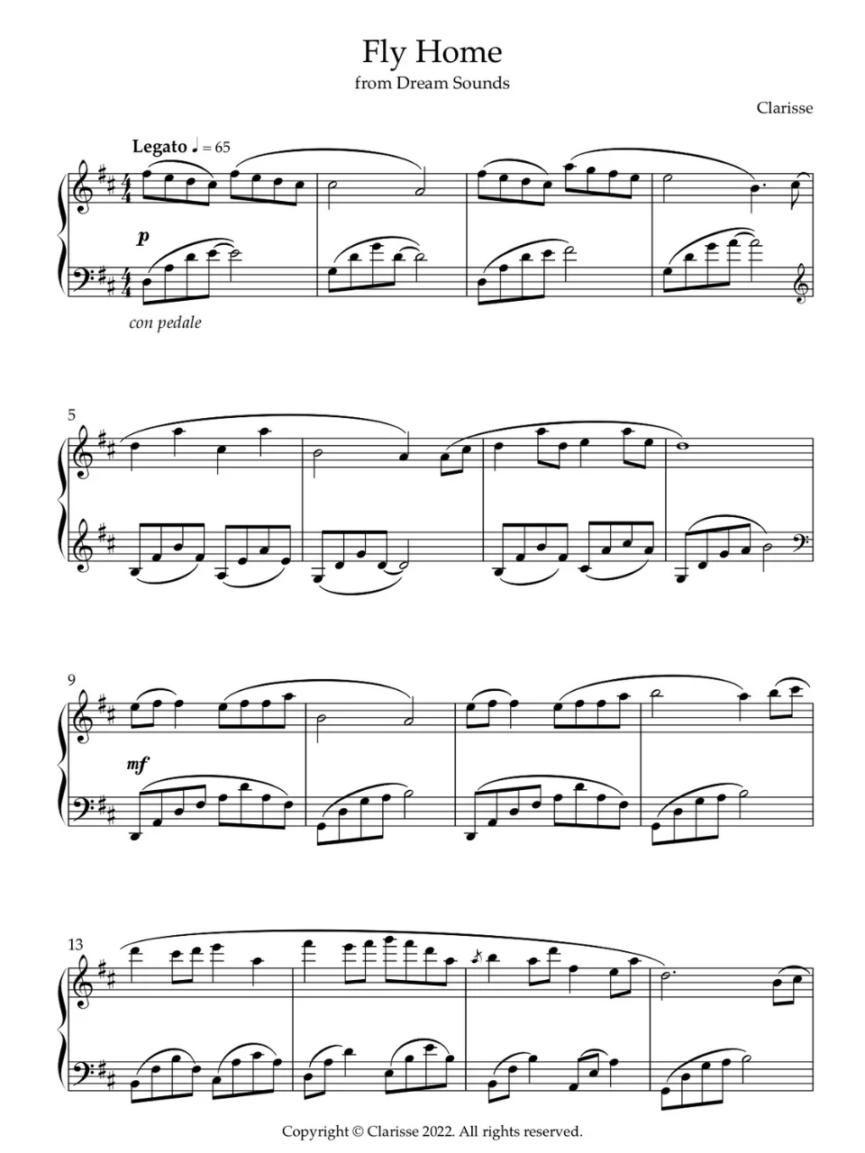 Fly Home - Sheet Music product image (1)