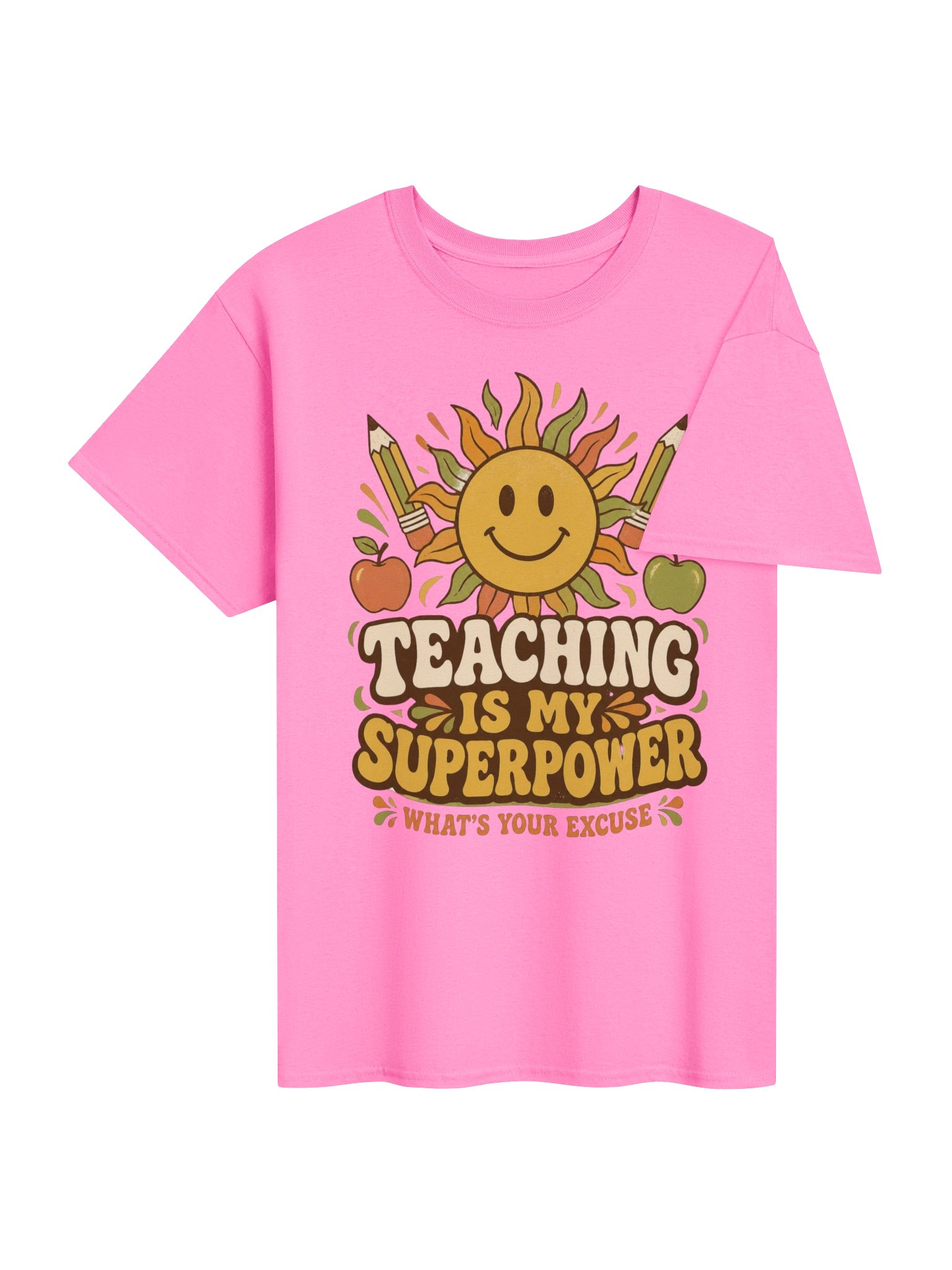 Teaching Is My Superpower Shirt, Funny Teacher Gift, Retro Groovy Teacher Tee, Back To School Teacher Shirt product image (37)
