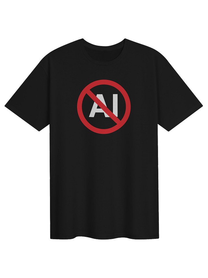 No AI Black T-Shirt product image (1)