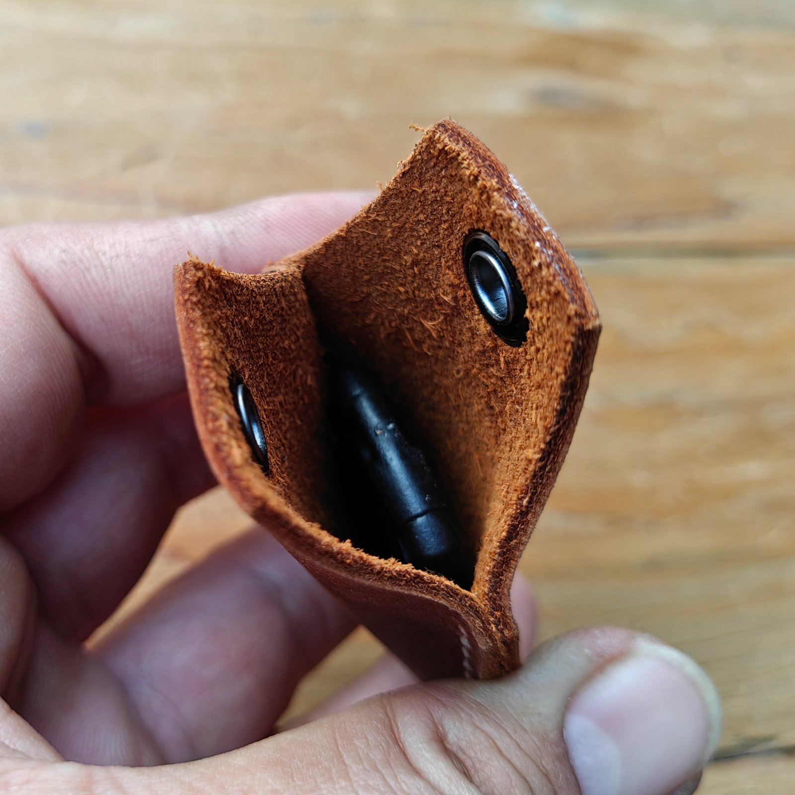 MEEBOY Personalized handmade leather key sleeve; Custom leather keychain; Protective Key cover for Broken Key product image (7)