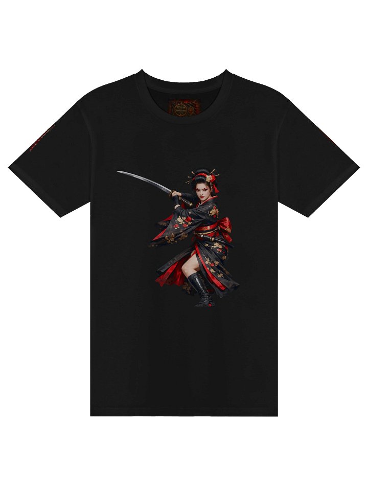 geisha swinging katana with guild flag on the back product image (1)