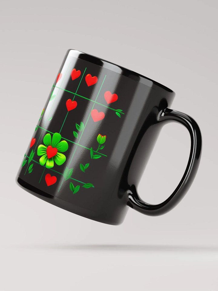 Heartfelt Vines Black Glossy Mug product image (2)