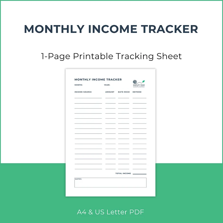 Monthly Income Tracker product image (1)