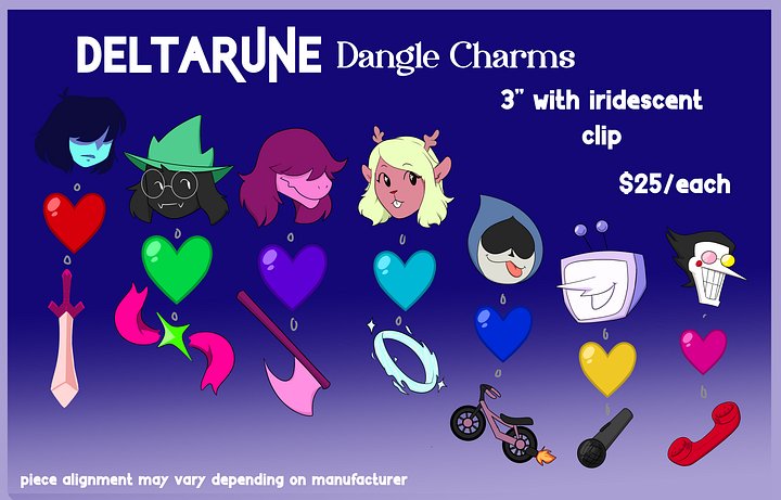 DELTARUNE DANGLE CHARMS product image (1)