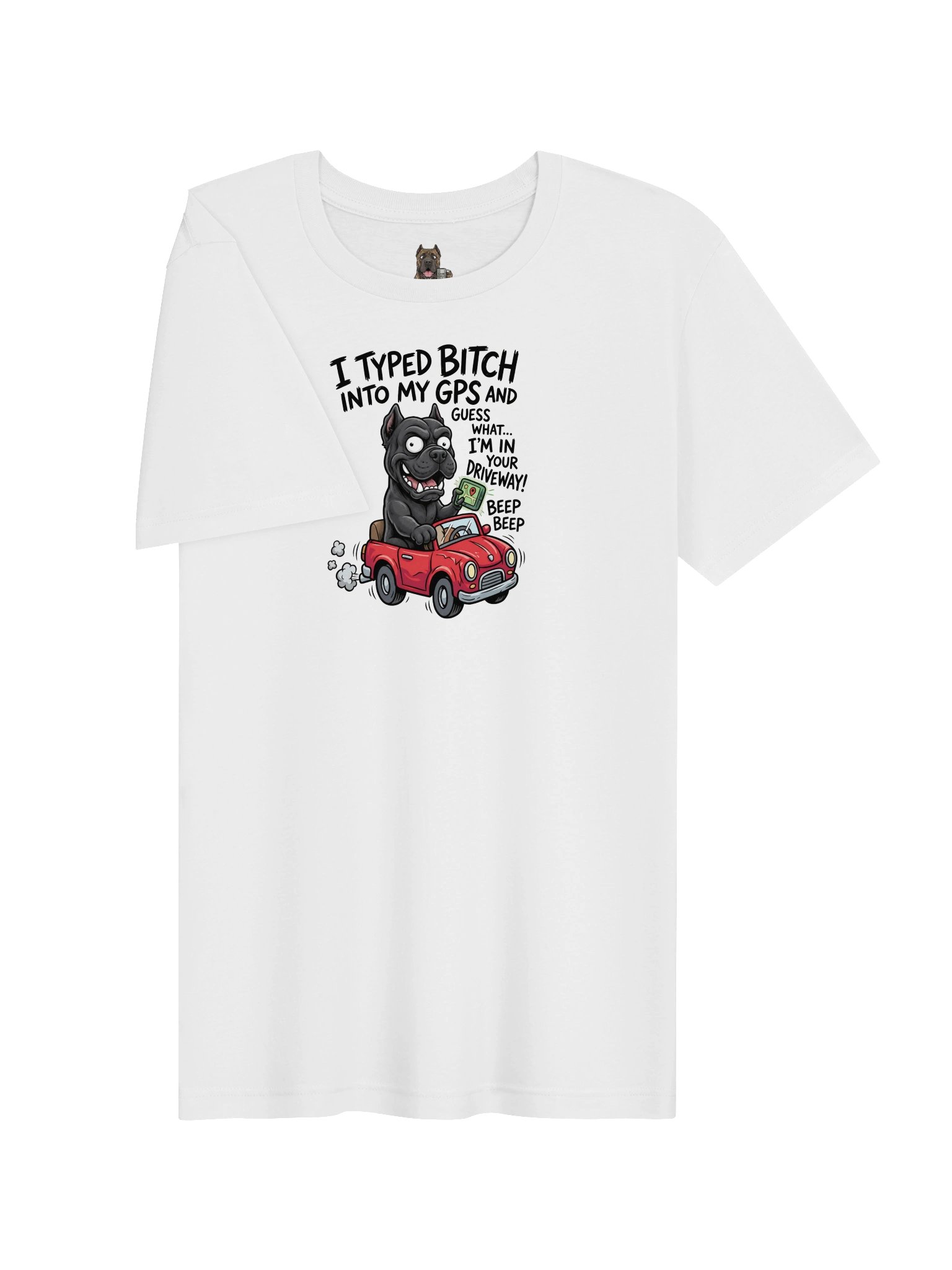 Funny Black Cane Corso driving car Shirt product image (3)