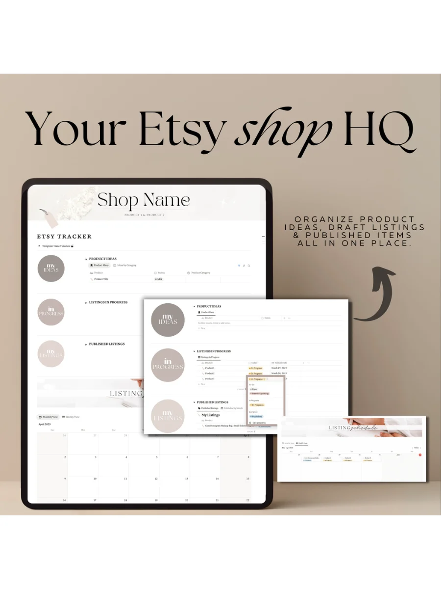 Etsy Shop Planner - Notion Template product image (2)