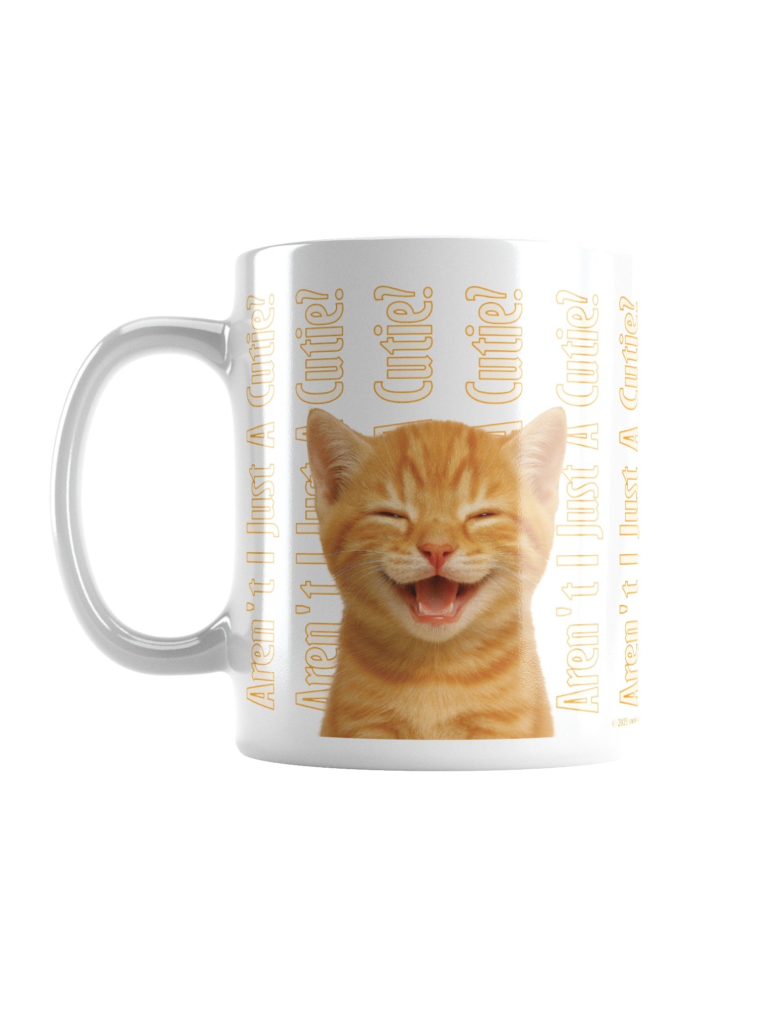 Mug: "Aren't I Just A Cutie? Did I mention I might Be a Cutie?" with Beautiful Orange Tabby cat image product image (1)