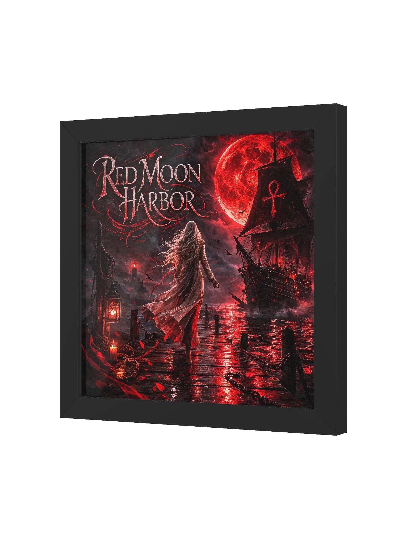 Red Moon Harbor Framed Matte Poster product image (2)