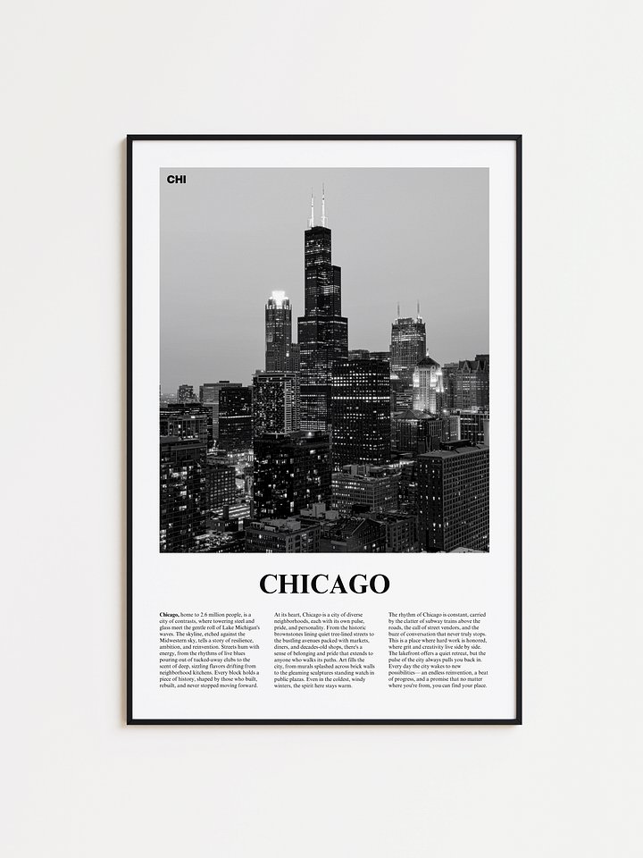 Chicago 04 Newspaper Poster | Framed product image (1)