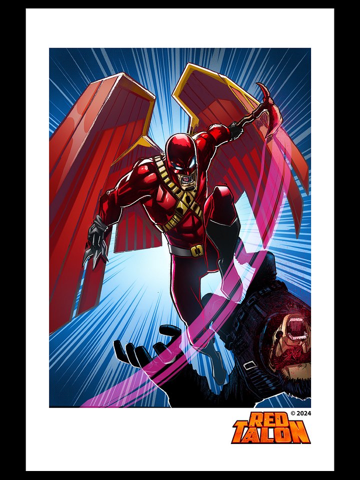 Red Talon Winged Fury Poster - 12" x 18" product image (1)