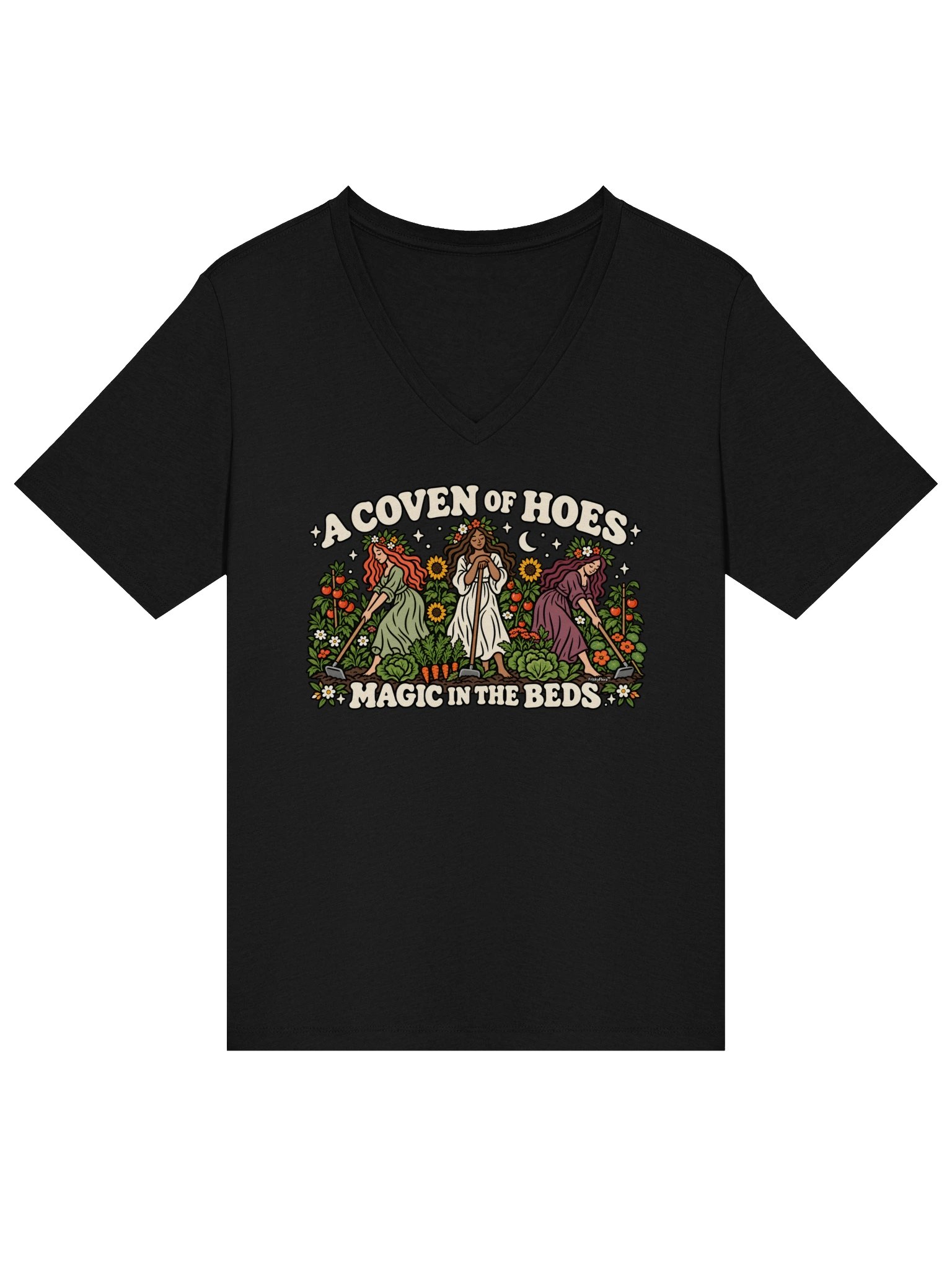A Coven of Hoes Witchy Garden V-Neck Tee product image (2)