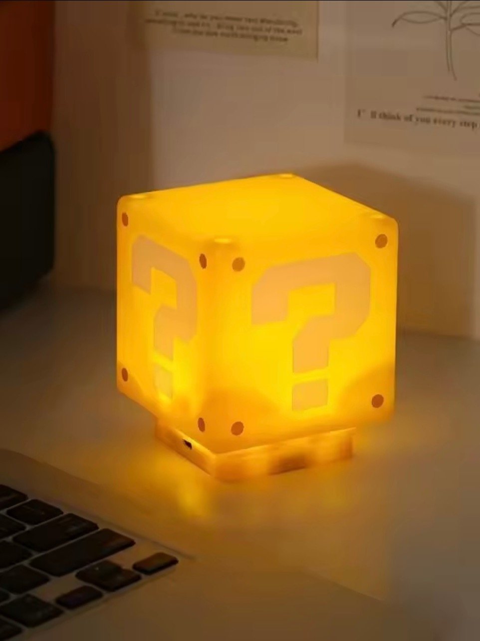 LED Question Mark Brick Night Light With Music USB Charging Desk Lamp Light Birthday X-mas Gifts product image (4)