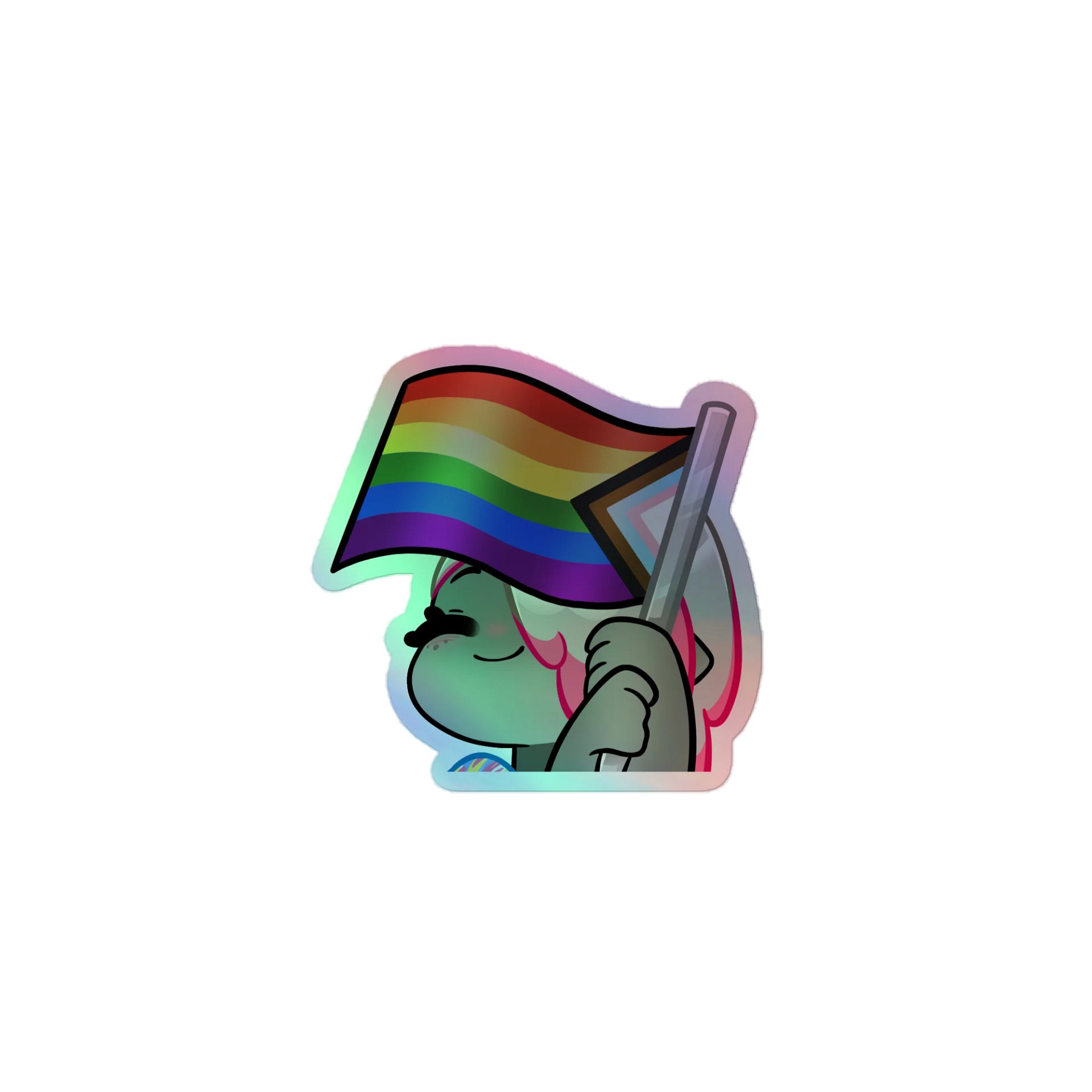 Clover Pride Holo Sticker product image (1)