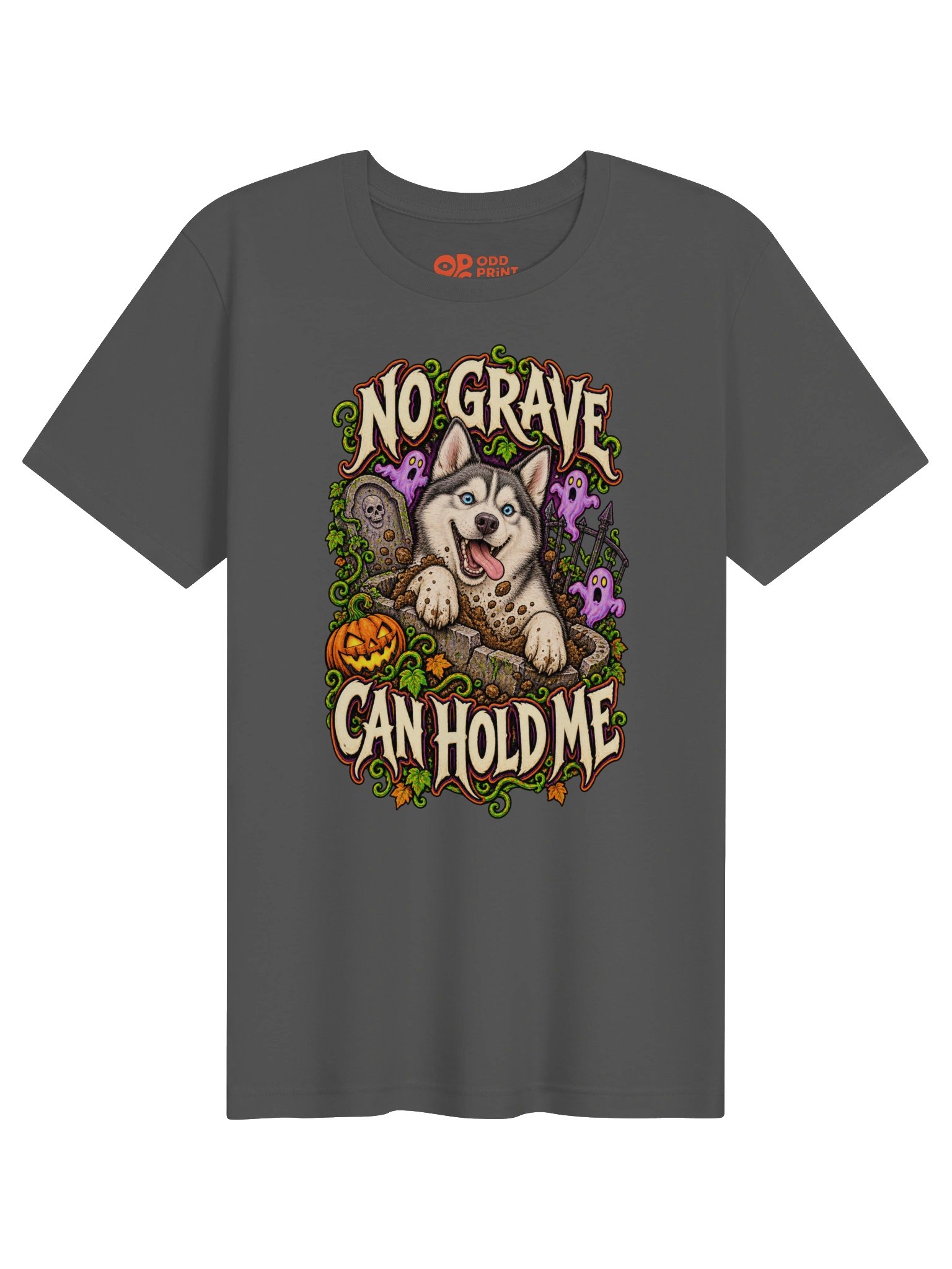 Siberian Husky Halloween T-Shirt – No Grave Can Hold Me product image (5)