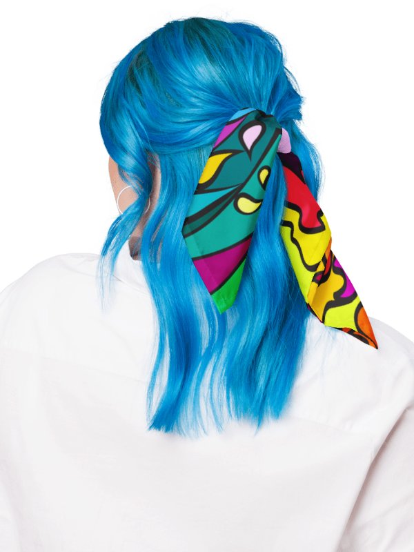 Vibrant Mosaic All-Over Bandana - Wave at Sunset product image (7)