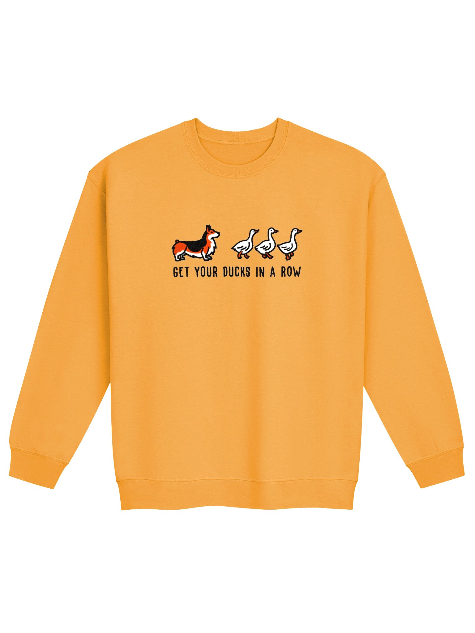 Get Your Ducks in a Row Sweatshirt(Embroidered) of a Pembroke Welsh Corgi(Tricolor) product image (4)