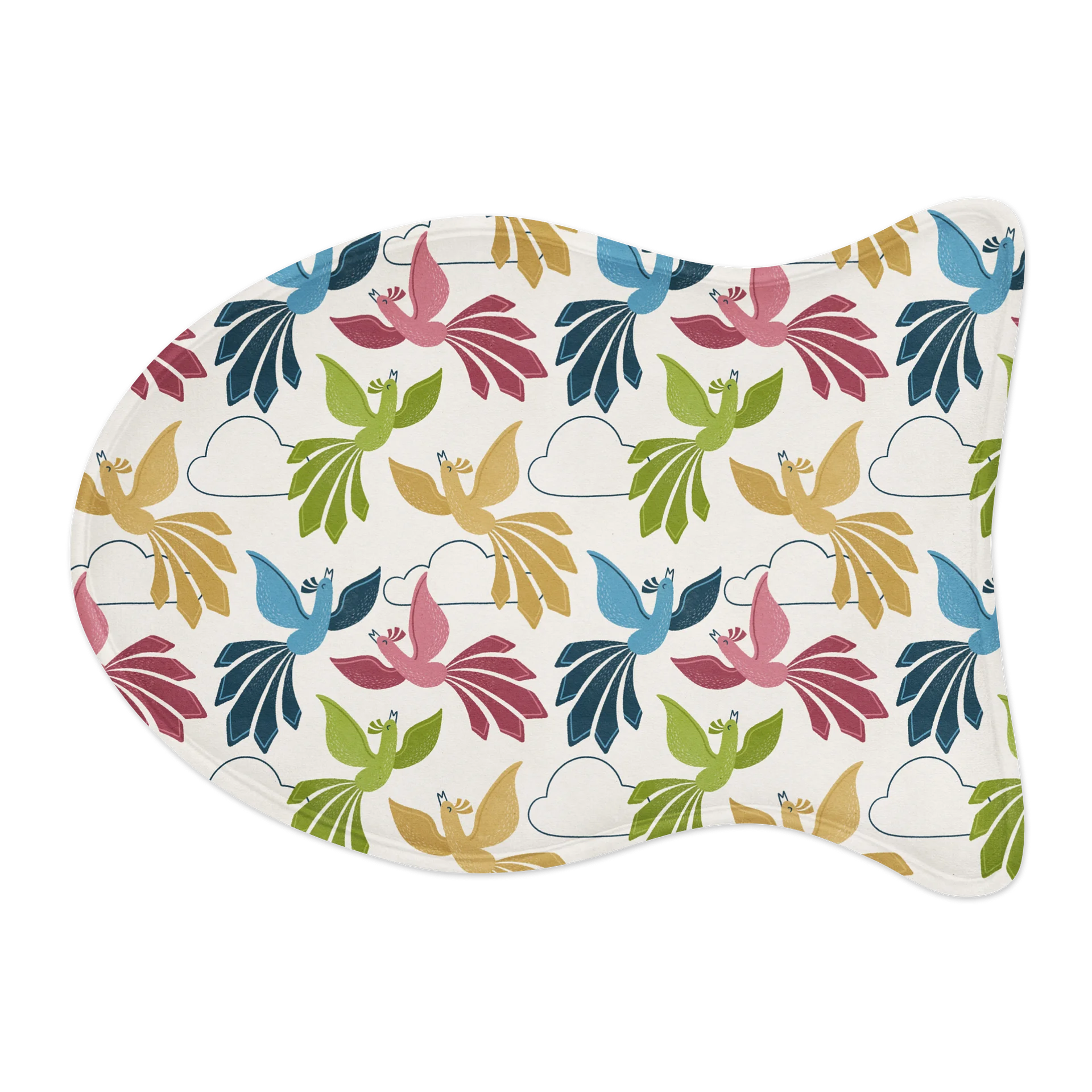 Mid-Century Modern Firebirds Pet Feeding Mat product image (2)