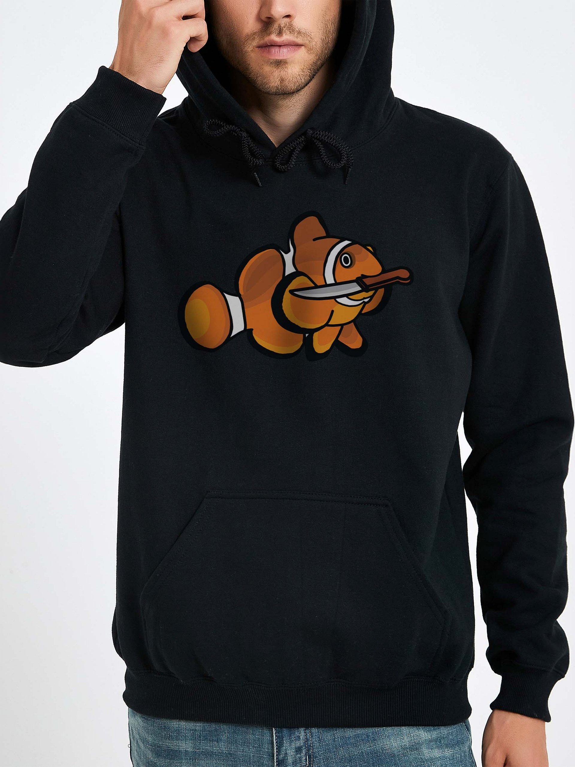 Angry Clownfish Hoodie for Reef Aquarium Lovers product image (2)