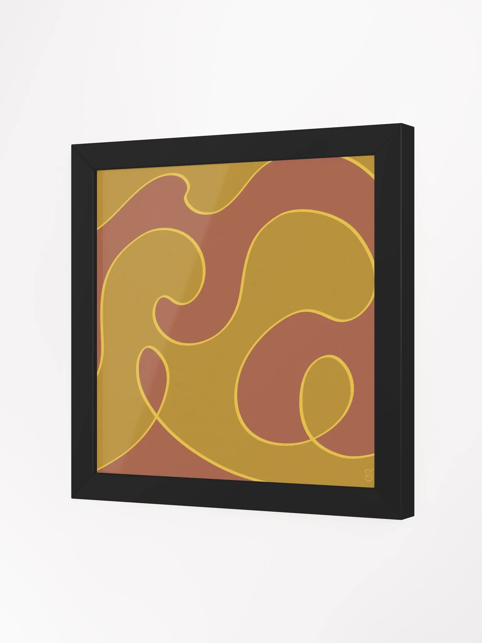 Flowing Harmony Framed Art Print - Abstract Composition No. 5 product image (30)