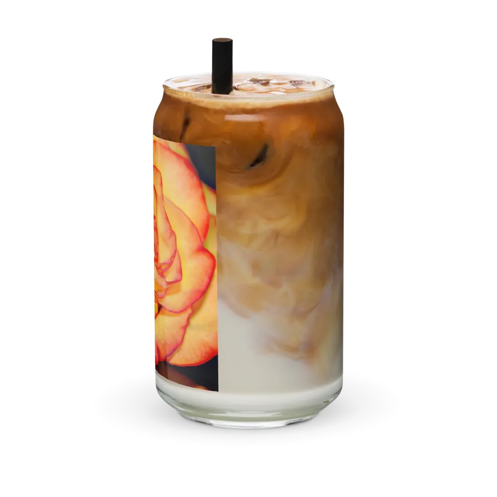 Bright Orange Rose Can Shaped Glass product image (42)