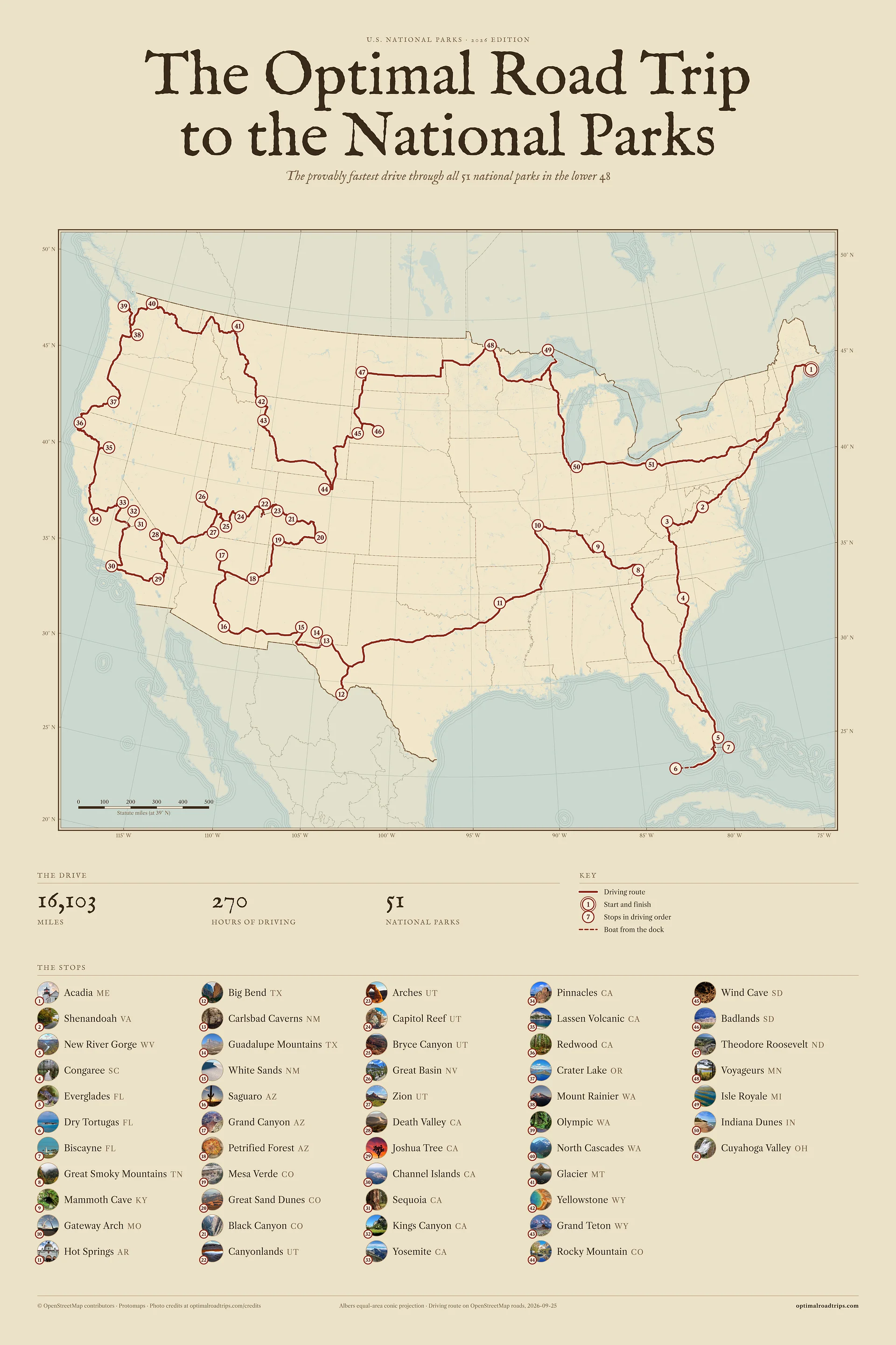 U.S. National Parks 2026, Atlas, 24 x 36 in, black-framed poster product image (2)