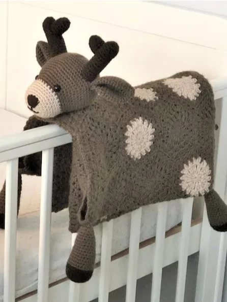 Woodland Deer Crochet Baby Blanket Pattern - 3in1 Toy PDF Pattern - Crafting Happiness product image (9)