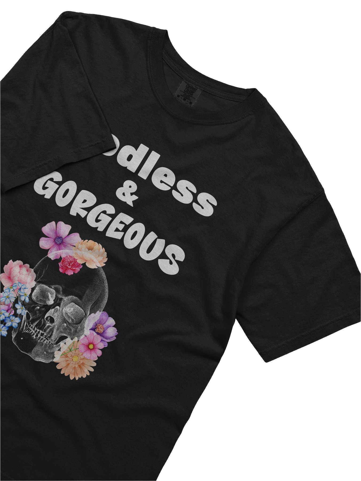Godless & Gorgeous black heavyweight t-shirt product image (5)