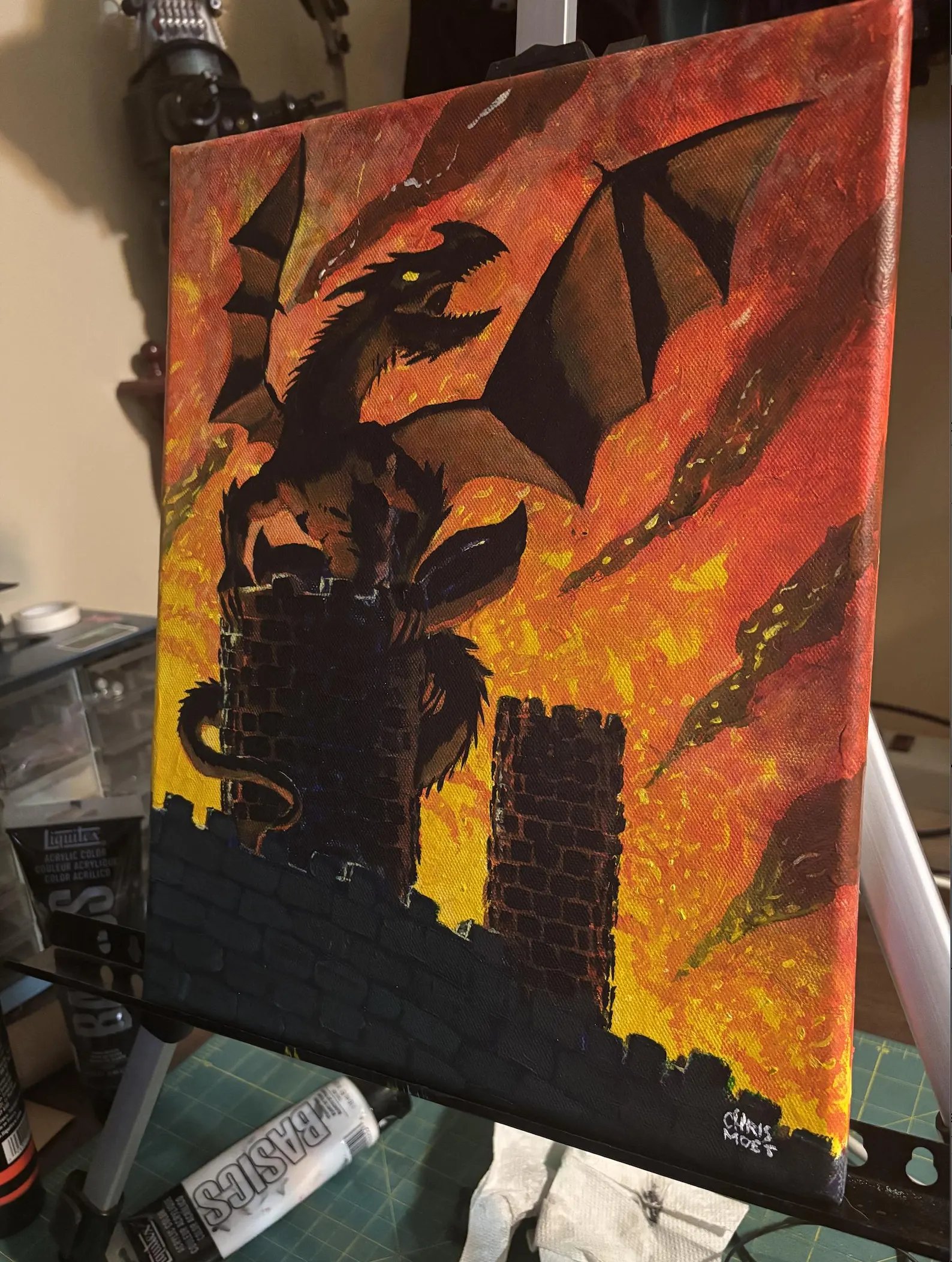Draconic Reign Acrylic Painting on Canvas (Canada Only) product image (2)