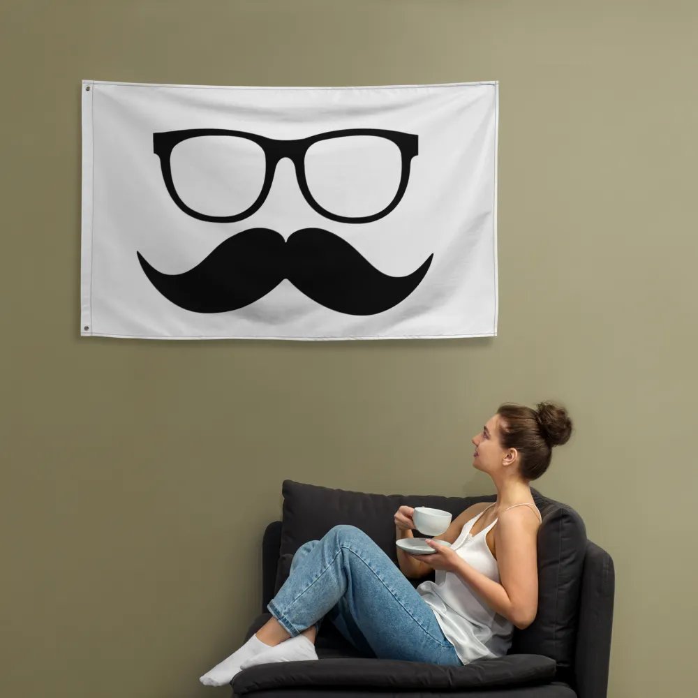 Black Moofstache Flag product image (12)