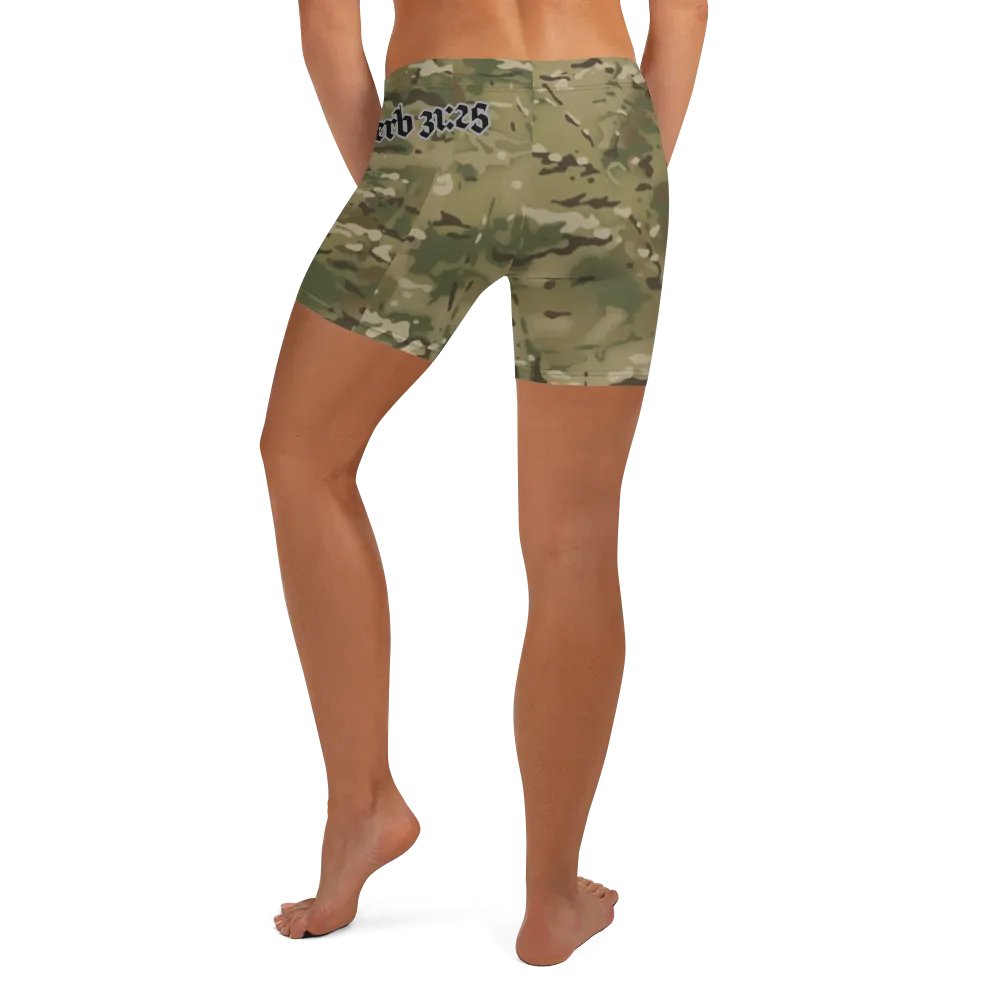 Faithful Camo: Proverb 3:25 Compression Shorts - Multicam product image (4)