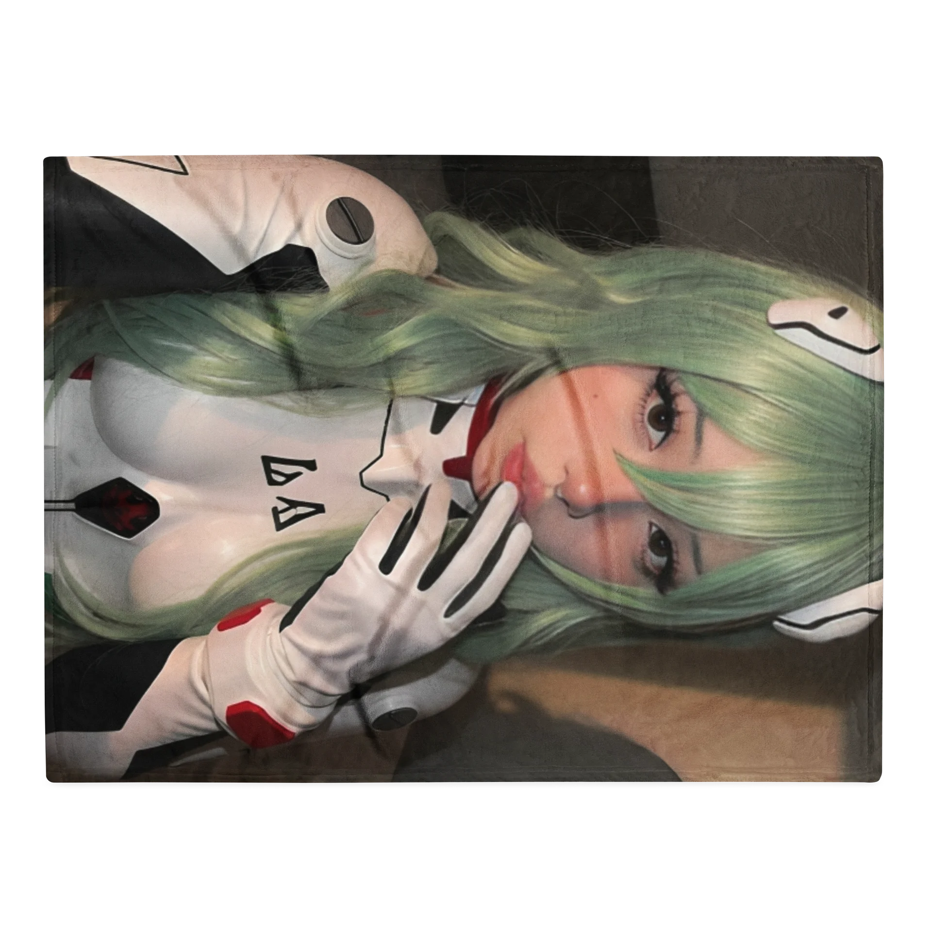 Cosplay Corner – Waifufaee as Rei Ayanami from Neon Genesis Evangelion Throw Blanket product image (2)