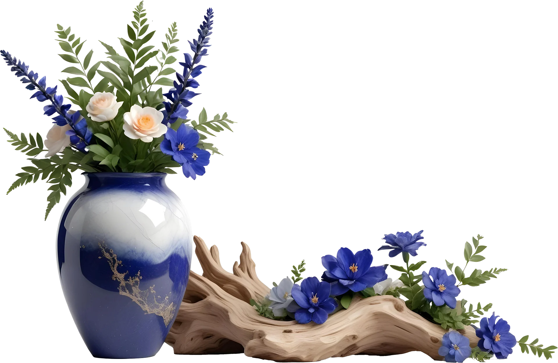 Boho Chic Lapis Lazuli-Style Vase, PNG product image (1)