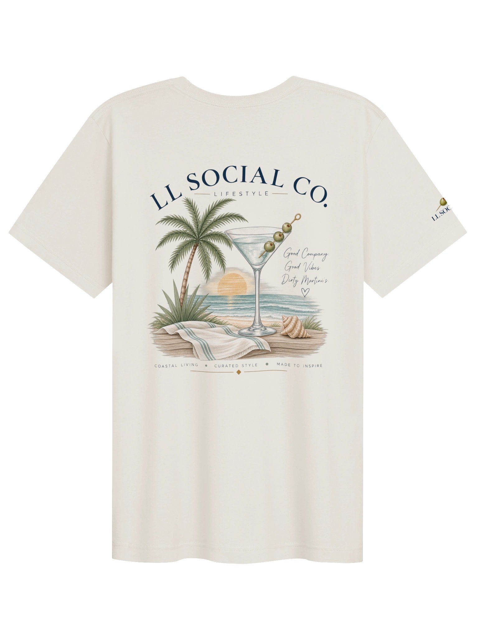 Good Company, Good Vibes & Dirty Martinis - Unisex Resort Tee product image (2)