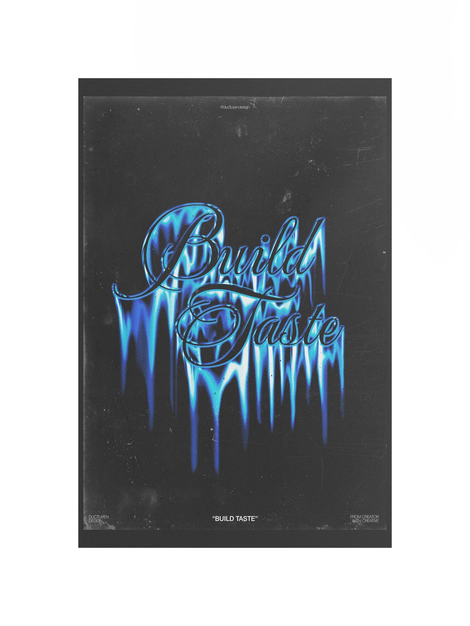 "BUILD TASTE" Typography Print Poster (Unframe) product image (6)
