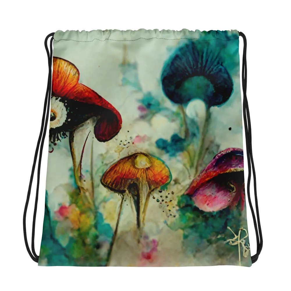 Psychedelic Mushroom Dream All-Over Drawstring Bag product image (1)