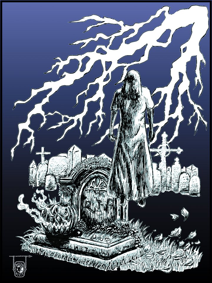 Phantom Series- Phantom V- Halloween Night (b/w variant)- Poster Print product image (1)